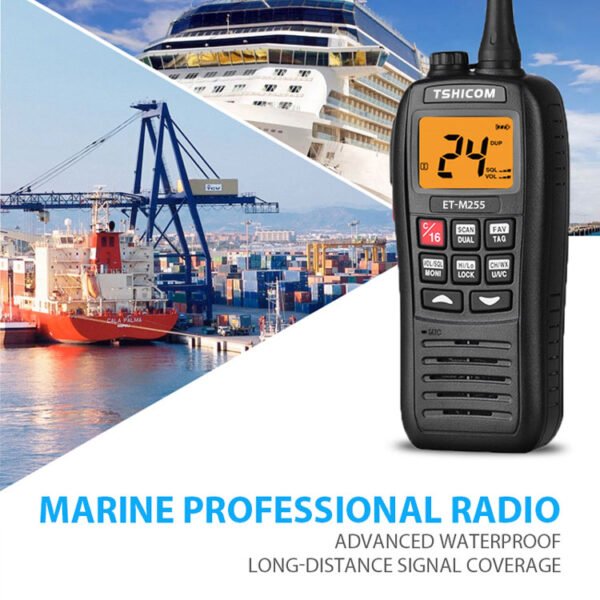Handheld Portable Waterproof Floating VHF Marine Band 2 Way Radio Walkie Talkie - Image 3